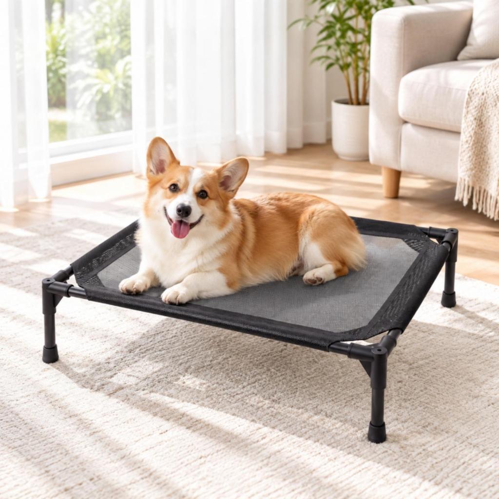 Cooling Elevated Pet Bed with Breathable Mesh Joint-Supporting