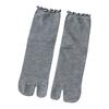 Ruffle Trim Frilly Crew Socks Flip Flop Socks Tabis Split Toe Socks Cotton Booties Socks Casual Ankle High Socks Hosiery