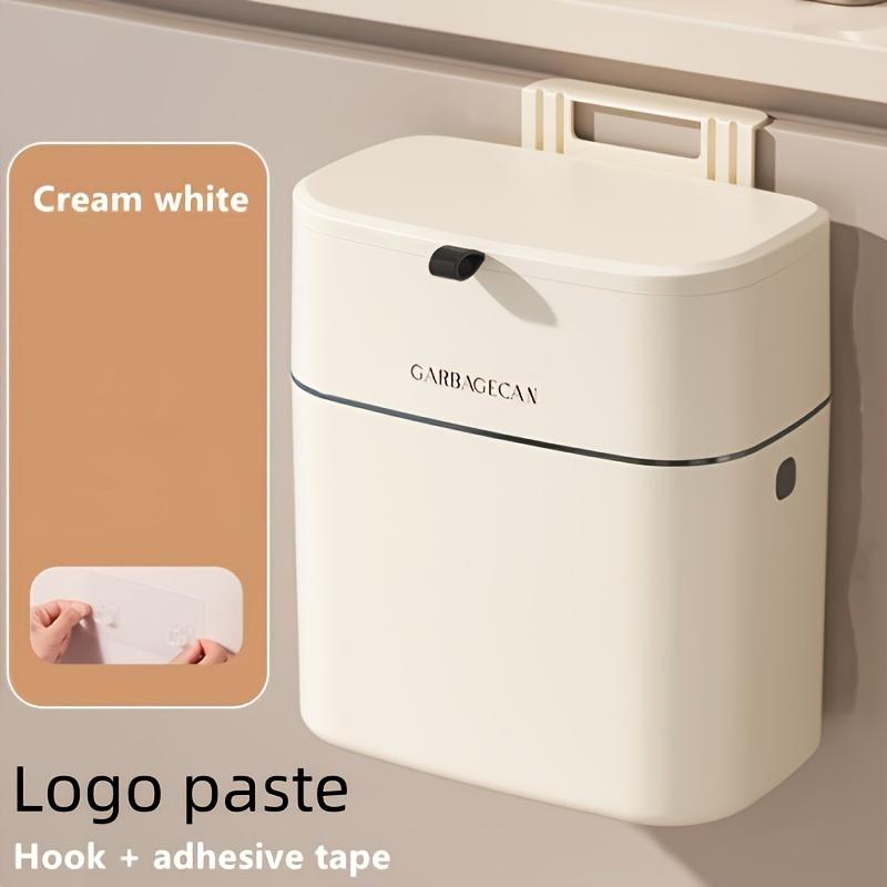 Slim Wall-Mounted Trash Can - High-Capacity, Lidded & Space-Saving for Kitchen, Living Room & Toilet