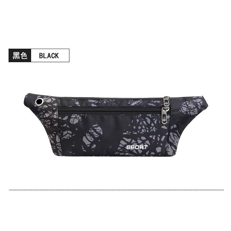 Running Waist Bag for Men Oxford Cloth Waterproof Crossbody Chest Bag Multi Functional Waist Bag