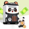 Panda Sparschwein Cartoon Geldkasse Fingerabdruck Passwort Automatische Induktion Münzrolle Simulation Elektronischer Geldautomat Spielzeug für Kinder Weihnachten