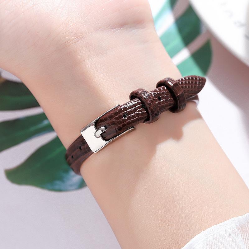 Retro Wine Barrel Type Women'S Watch Small Dial Roman Scale Belt Watch Women'S Quartz Watch