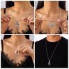 Punk Style Skeleton Pendant Necklace Skeleton Hand Gothic Clavicle Choker Halloween Necklace  Men