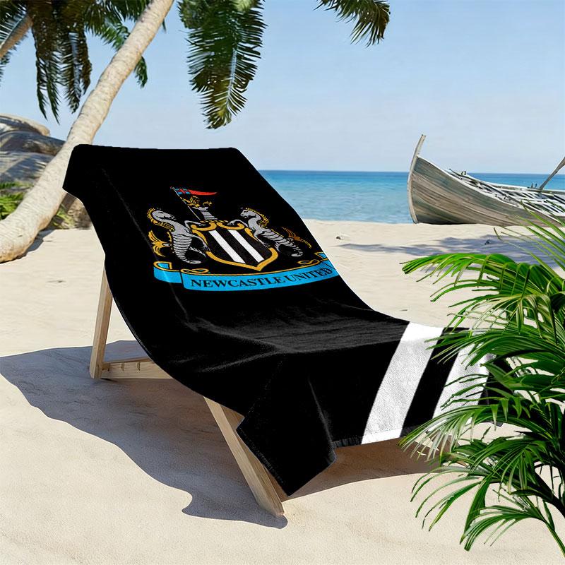 NUFC logo Print Beach Towel, Large Soft Quick Dry Towel for Beach Camping Swimming