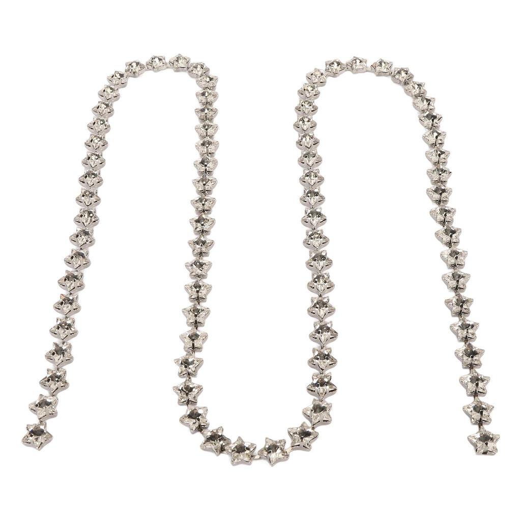 1 Yard Star Rhinestone Trim Chain 0.4in Width DIY Cuttable Crystal Rhinestone Claw Chain DIY