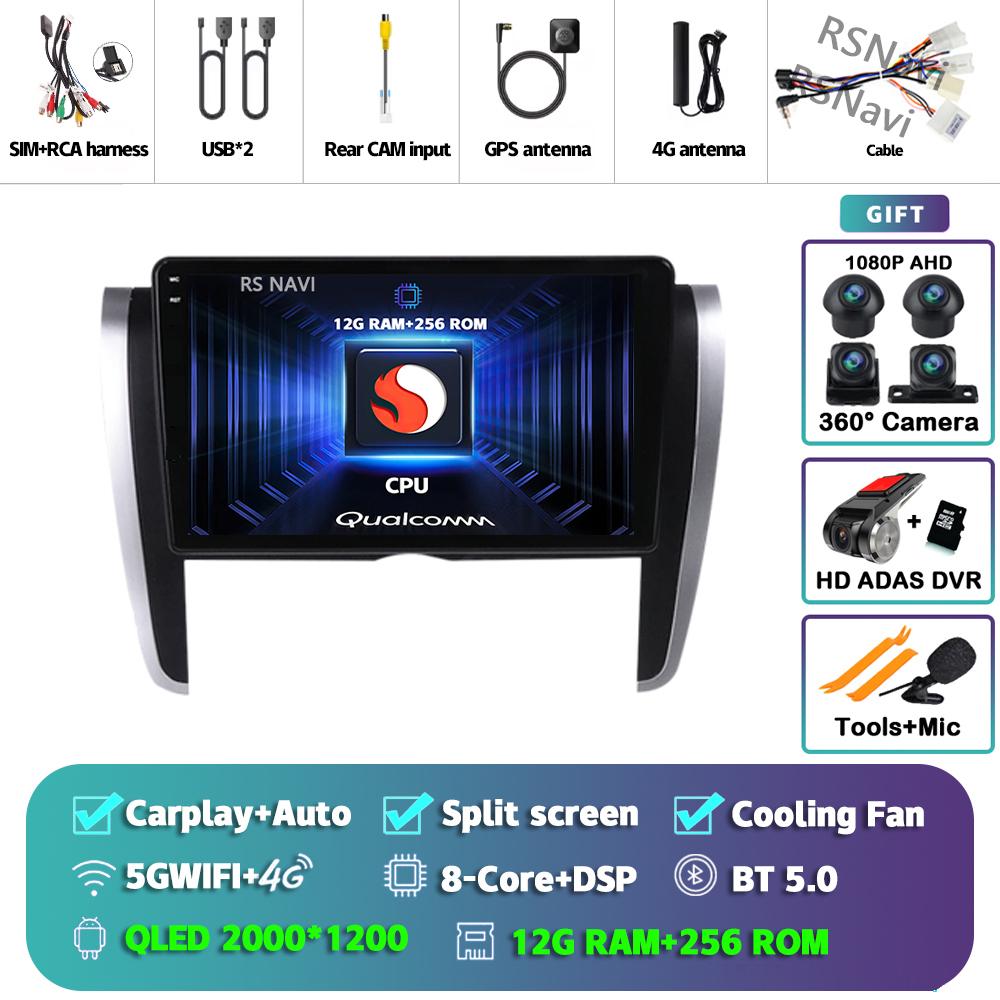 Android 14 Carplay Auto For Toyota Allion 2007 - 2020 Car Radio 4G+WIFI Player Multimedia Stereo Navigation Video GPS Head Unit
