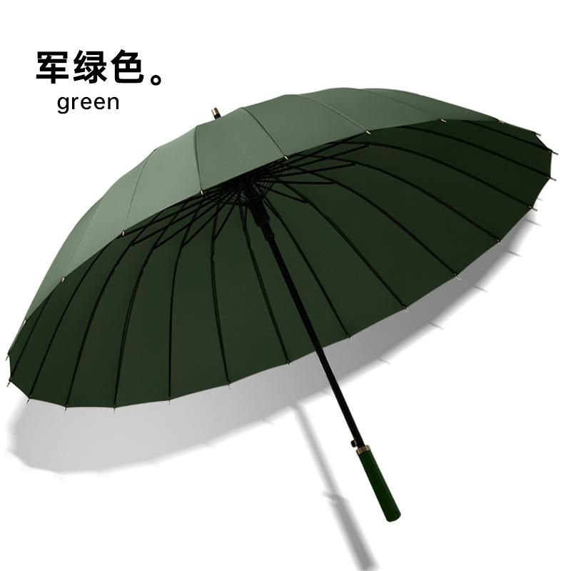 New 24K creative straight rod bumping cloth leather straight handle color scheme handle umbrella plain long straight handle can be determined