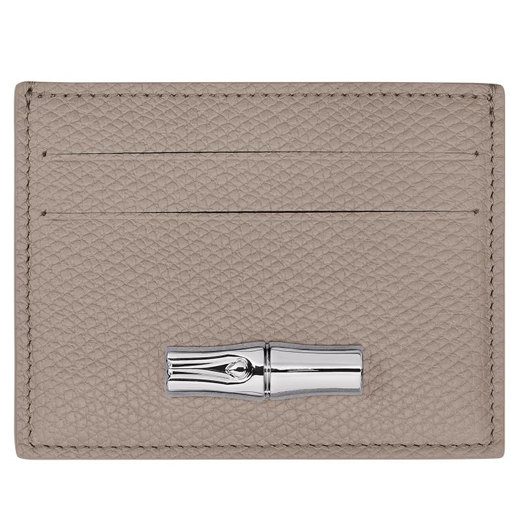 

Longchamp Le Roseau Bamboo Pattern Hardware Accessories Calfskin Card Holder Women accessories Mud-Brown 3218HFP266 Basic Set (Bag+Dust Bag)
