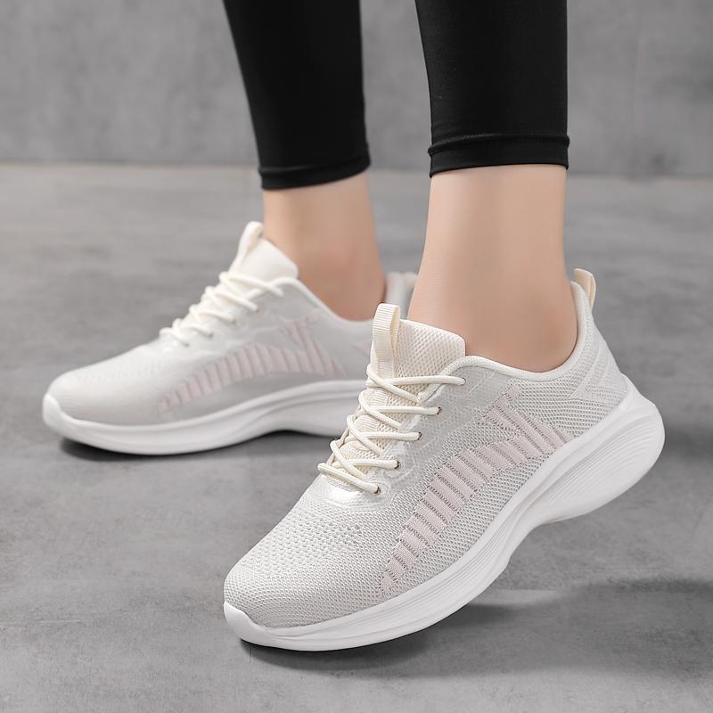 

Женская обувь весна и осень сетчатая дышащая спортивная обувь повседневная обувь одинарные туфли легкие студенческие кроссовки мягкая подошва дорожная обувь 42 бежевый