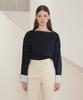 PAUL&ALICE Boat Neck Cuff Tee / 2 Colors