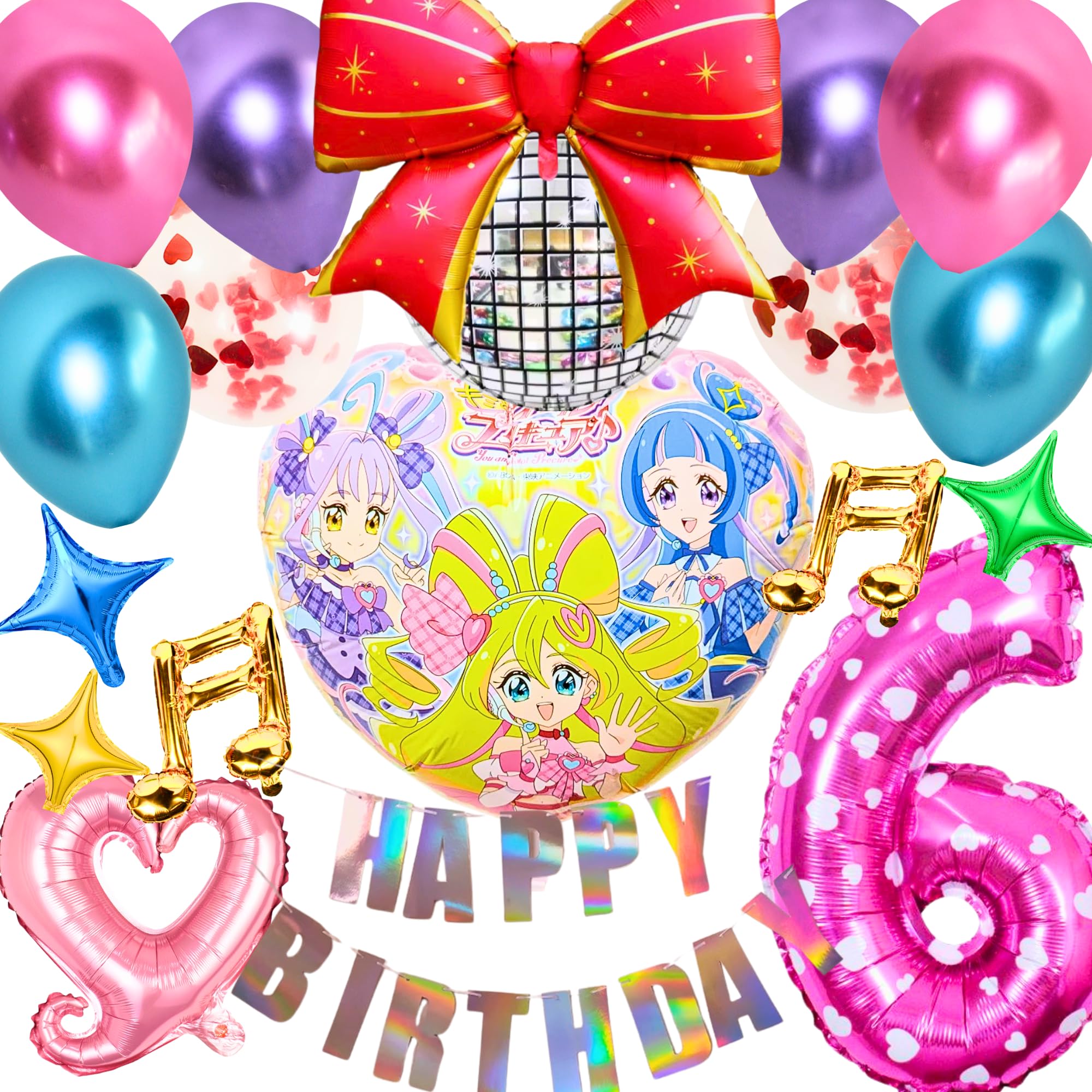 

3-й дизайн PreCure Kimi to Idol PreCure Шары Шары на день рождения Украшения для девочек Украшение I-Pri электронный путеводитель (6 лет) розовый