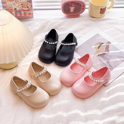 EVA Prinzessinnenschuhe für Mädchen - Formell & Vielseitig mit Perlen-Zehenpartie, Weiche Sohle für Babys, Frühling/Herbst