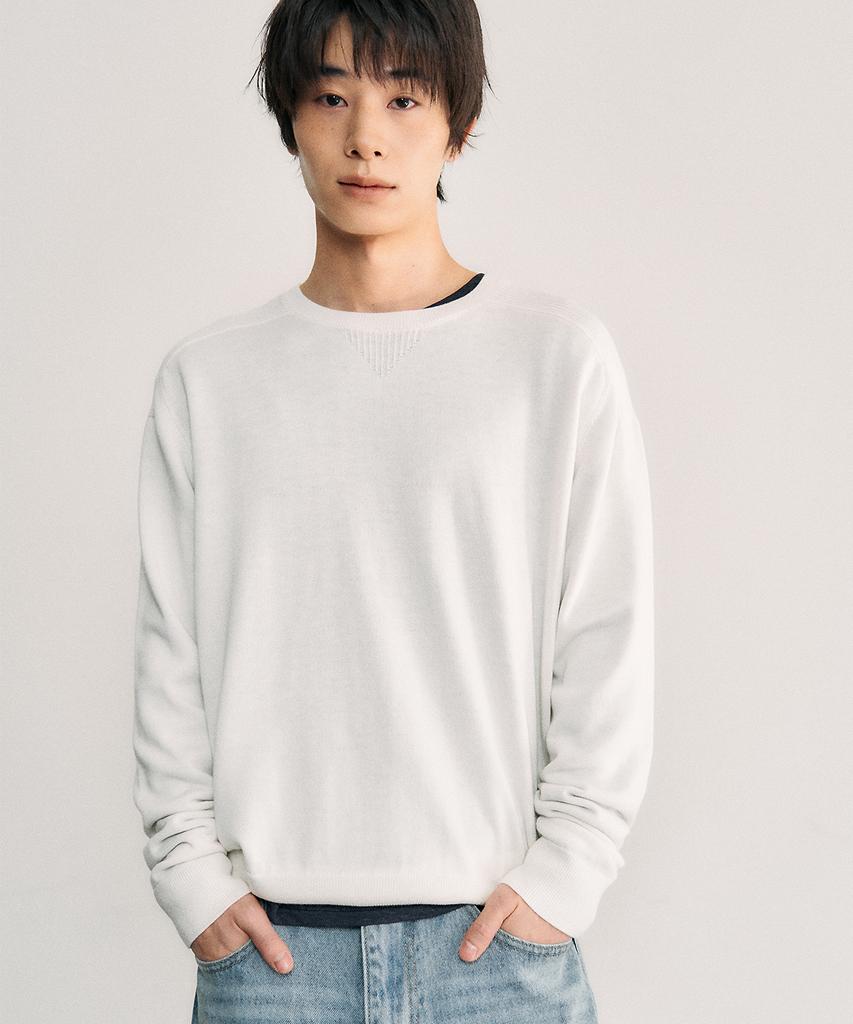 Leondi Arch Crew Neck Round Knit - Ivory