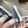Autumn Ins Fragrant Wind Blue Couple Casual Board Shoes Chic Niche Student Breathable Sneakers