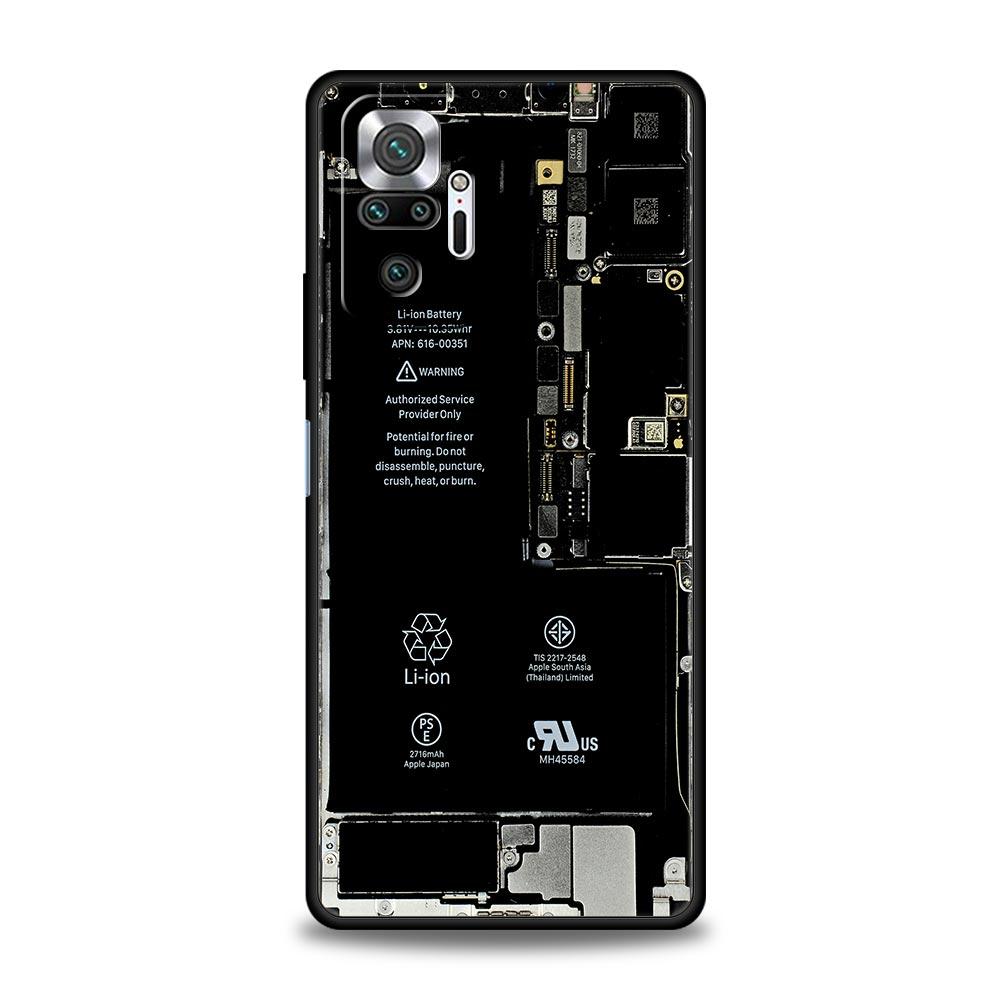 Main Circuit Board Pattern Phone Case Cover for Redmi 14C 10C Note 15 14 13 12 10 11 K40 Pro Plus 5G Soft TPU Shockproof Fundas