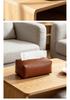 Creative Lychee Pattern Leather Tissue Box - Waterproof, Stain-proof, and Soft Upholstered for Home, Car, or Desktop Luxury Storage.
