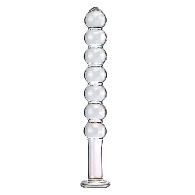 VaHppy Sex Toys SM BDSM Anal Plug Glass Transparent Smooth Gay Girl Masturbation Unisex Massage Stick Adult Products Beading