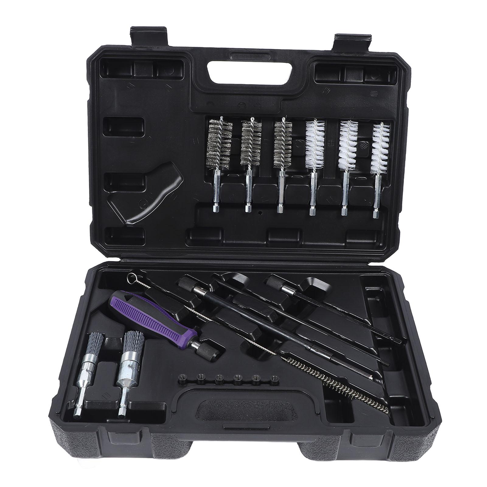 

Набор щеток для чистки отверстий дрелью из 19 штук, витые силовые чистящие проволочные щетки для основания топливной форсунки, автомобиля