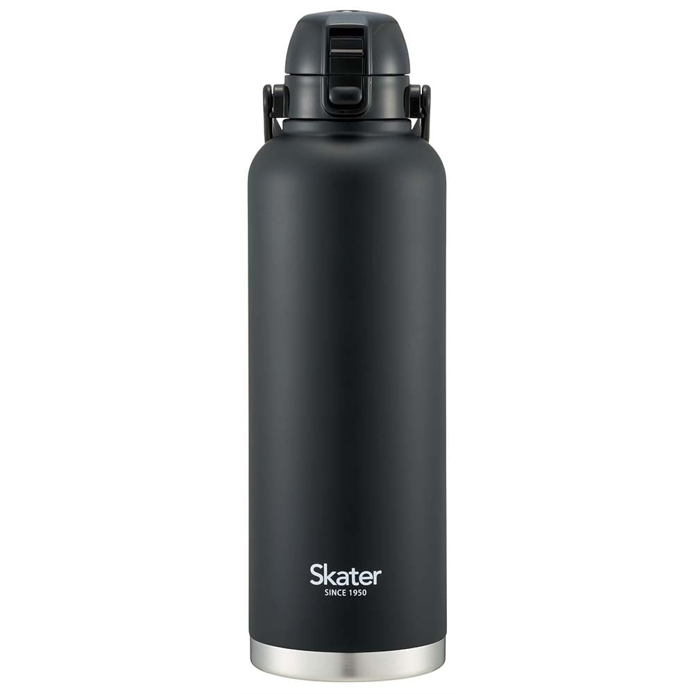 Skater Stainless Steel Water Bottle with 2L 2000ml Vacuum Black STD20H-A Handle, Capacity, One-Push Operation, Double-Layer Thermos,