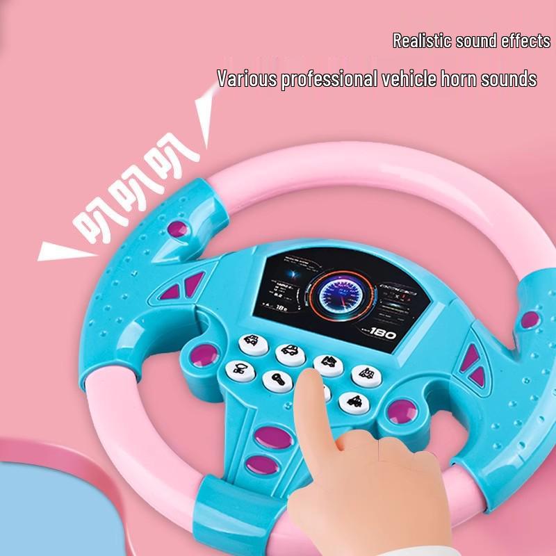 Children's Educational Steering Wheel Toy: Simulated Car Driving with Music and Universal Rotation
