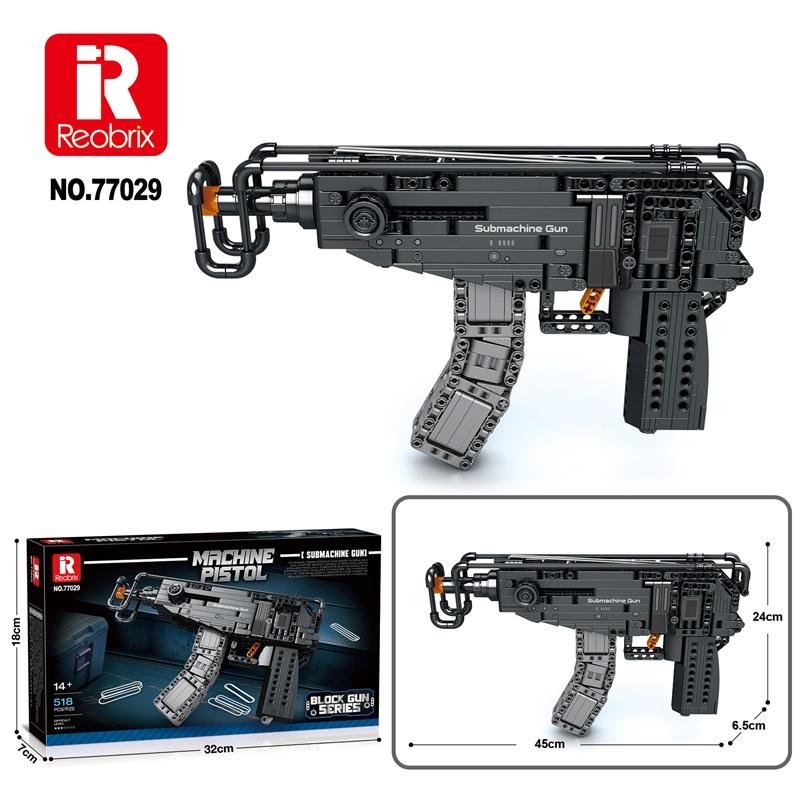 Non-Toxic 518Pcs Scorpion Pistol Building Block Military Army Weapon Moc Gun Model Bricks Children Diy Assemble Toys Children Holiday Gifts