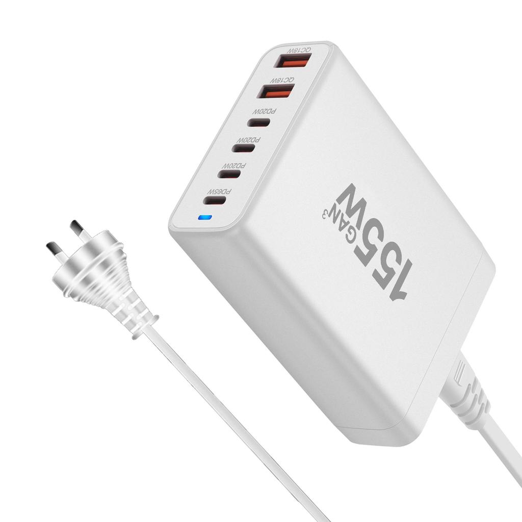 200W Multi-Port Desktop GaN Charger with 4C2A Direct Charging