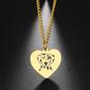 Dreamtimes Cute Pets Dogs Animal Lovely Spotted Dog Heart Pendant Handmade Bulldog Necklace For Women Men Jewelry Accessories