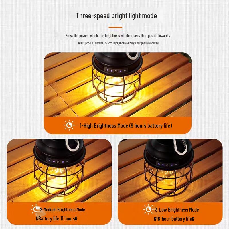 UOSU Retro Rechargeable Portable Camping Lantern