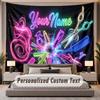 Salon de bărbierit (144) Temă Tapiserie Personalizată Nume Personalizat Text Tapiserie de Agățat pe Perete Decorațiune Fundal Casă
