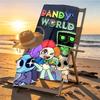 Dandy's World Print Beach Towel Design, Soft, Lightweight. for Home Bathroom, Spa, Pool, Yoga, Surfing, Camping, Gift for Family, Friend
