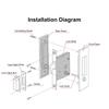 Recessed Design Sliding Door Lock Mortise Lock Invisible Door Handle  Bathroom Doors