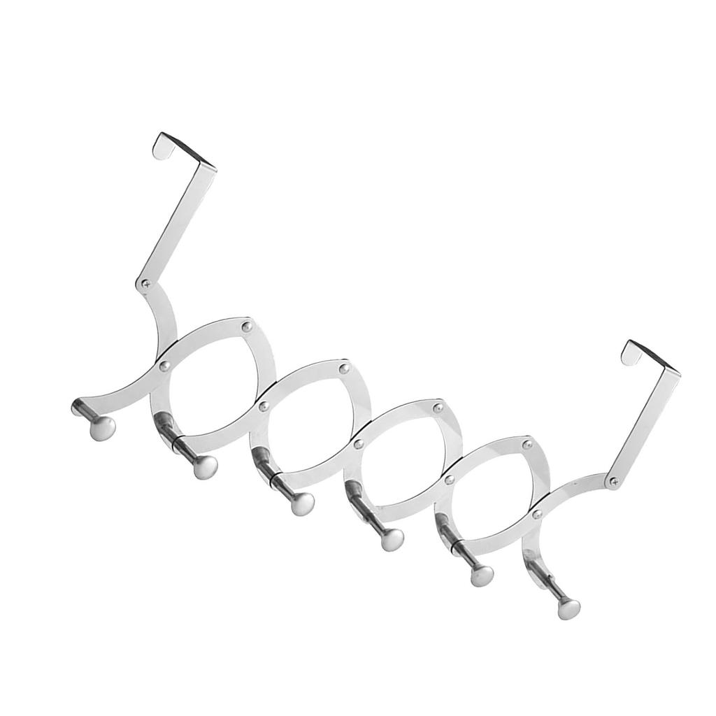 Over The Door Hook Stainless Steel Over Door Hanger for Coat Hat Towels Hanging Bathroom Organizer