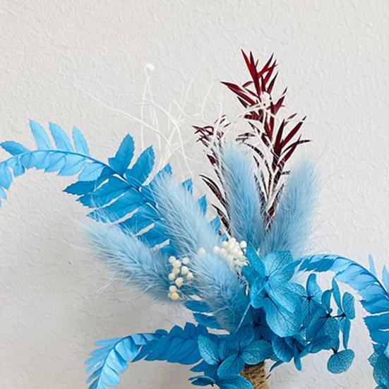 6Pcs Artificial Dried Flower Bouquet Bohemian Mini Flower Bouquet DIY Crafts Vase Wedding Party Home Office Table Centerpiece Decoration