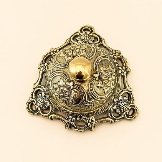 Brass Floral Desk Bell Service Reception Call Bell