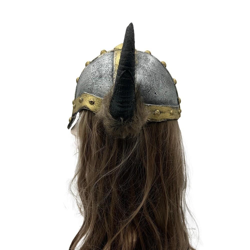 1Pcs/Set Masquerade Ox Decors Medieval Warrior Knight Hat Bull Horn Headgear Cosplay Costume Prop