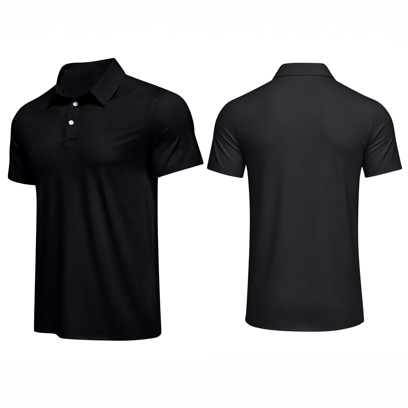 Men s Casual Quick-Dry Golf Shirt L чёрный