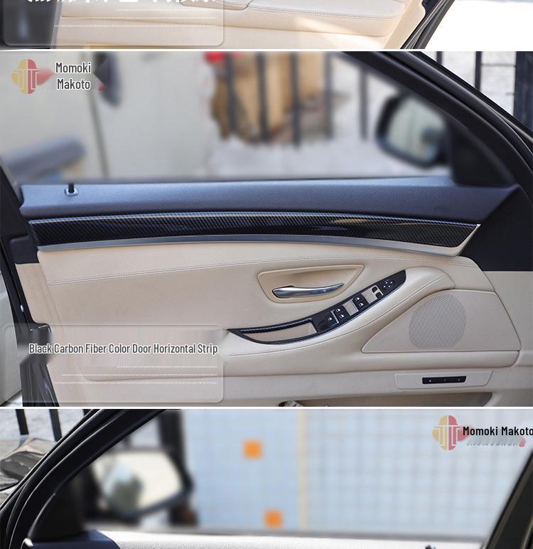 5 Series Carbon Fiber Interior Trim: 525li/530le Console Shifter & Door Panel Decorative Sticker (G38/F18)