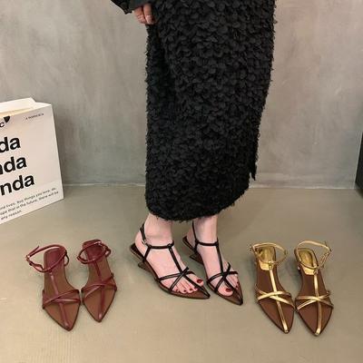 Mid Heels Women Sandals Pointed Toe Shoes Elegant Slippers 2025 Designer Pumps Flip Flops Trend Slides Sexy Sandalias De Mujer