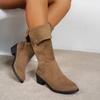 Neue Herbst-Winter-Stiefel im koreanischen Stil für alle Anlässe - Schlanke und stilvolle Stiefel, die unter das Knie reichen, Große Größen, Röhrenförmige Damenstiefel