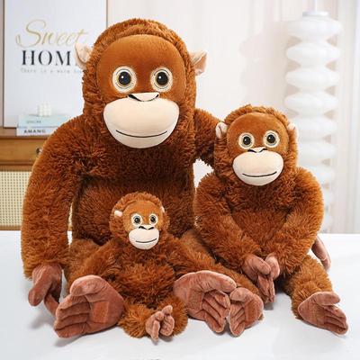 Cross-Border Plush Gorilla Doll - Realistic Monkey Design with Velcro Hands and Feet