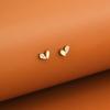 Real 925 Sterling Silver Delicate Simple Inlaid Zircon Heart Stud Earring For Women Girls Wedding Party Gift Jewelry
