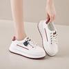 2025 spring and autumn new shoes versatile popular white shoes women's thick baseplate shoes casual shoes muffin sports shoes