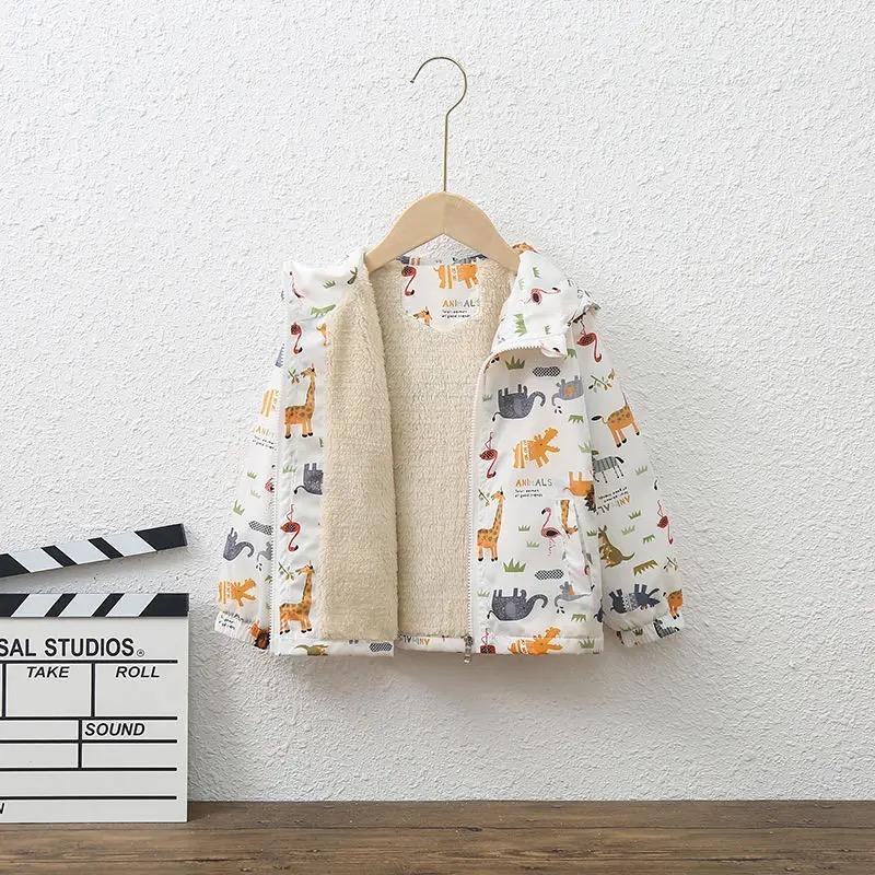 

Детская флисовая куртка для мальчиков, осенне-зимние детские пальто, утепленная верхняя одежда с капюшоном для малышей, парки, одежда для младенцев 90