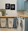 Inkdotpot 2 Piece Laundry Signs for Laundry Room Decor Wash Dry Fold Repeat Poster With Frame, Laundry Room Wall Art Signs Framed