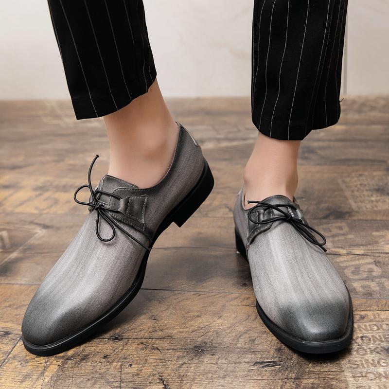 Fashion Fashion Men Leather Shoes Mixed Colors Dress Shoes Pink Wedding Shoe 2025 Autumn Plus Size 48 Causal Male Shoe Zapatos Hombre
