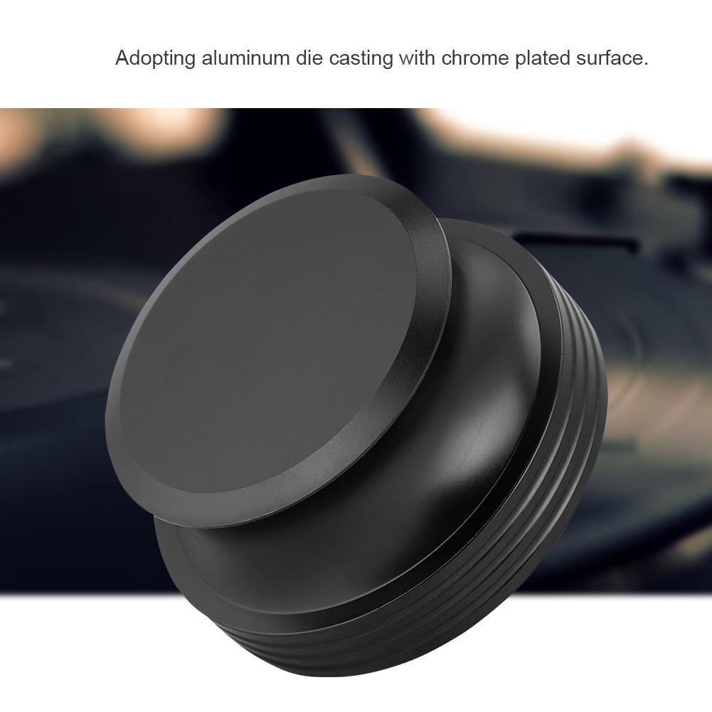 Durable Aluminum Record Weight Clamp for LP Vinyl Metal Disc Stabilizer (Black)