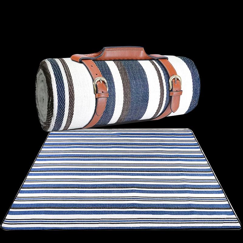 Tapis de pique-nique et de camping imperméable d'extérieur Makizaza avec poignée en cuir
