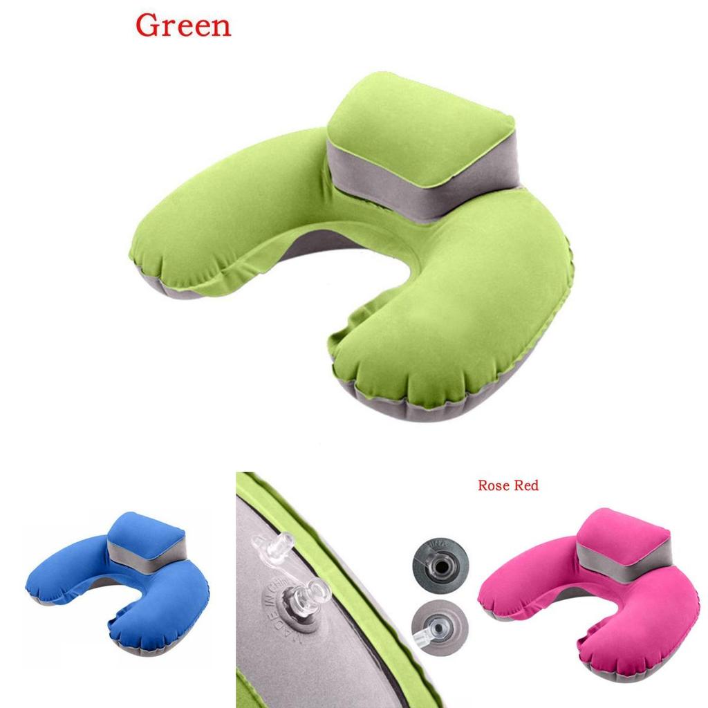 Luxurious Inflatable Travel Pillow Set With Eye Mask And Earplugs For Airplane Comfort
