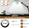 USB LED Desk Lamp with 10x Magnifying Glass 3 Color Mode Adjustable Brightness for Skin care/DIY/Precision Repair/Reading