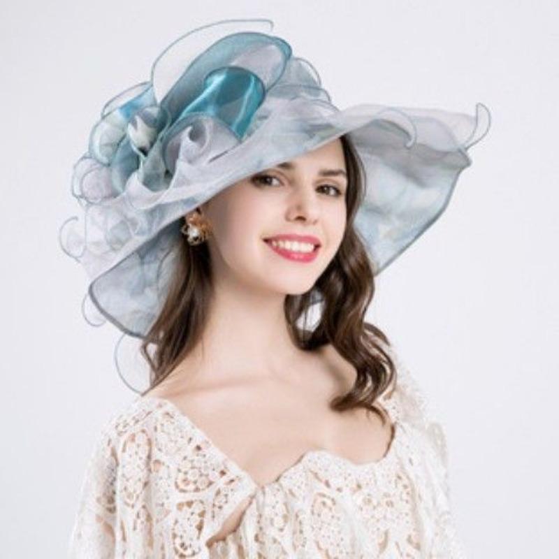 Creative Hat Summer Hat UV Protection Organza Fashion Net Gauze Cap Wide Brim Hat Female Sun Hat